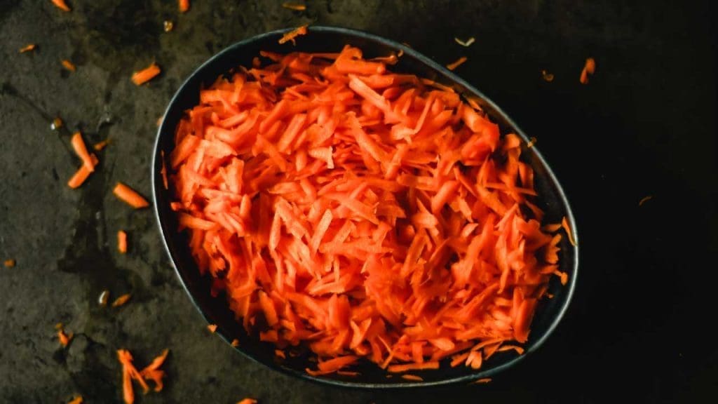 grated carrots or matchsticks carrots for japchae